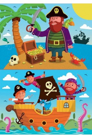 2 dėlionės (puzzle) 2x20 PIRATES 3-5 metų