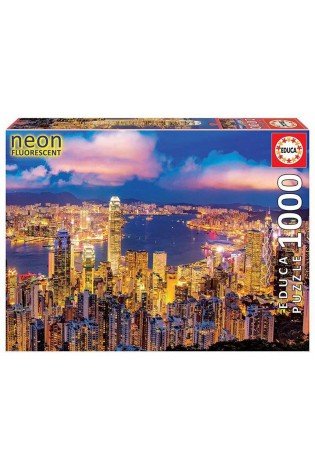 Dėlionė (puzzle) 1000 NEON HONG KONG SKYLINE 12-99 metų