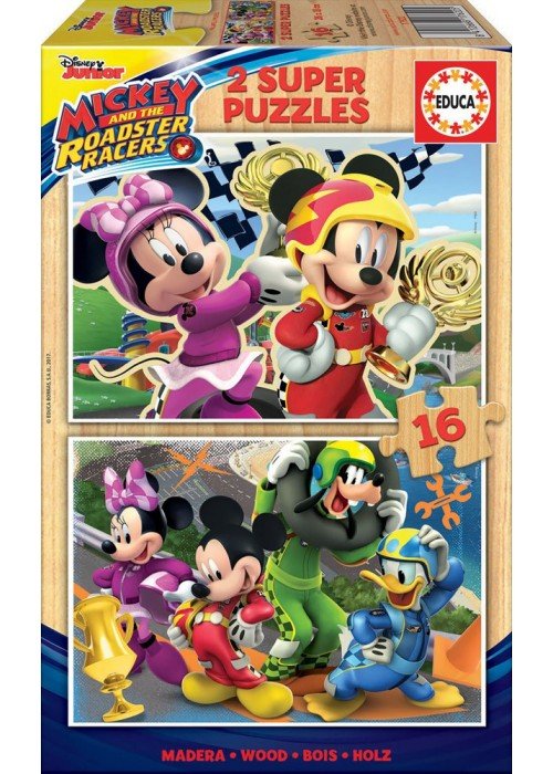 2 dėlionės (puzzle) 2x16 MICKEY SUPER PILOTAS