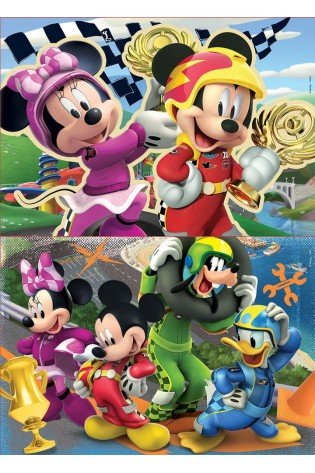 2 dėlionės (puzzle) 2x16 MICKEY SUPER PILOTAS
