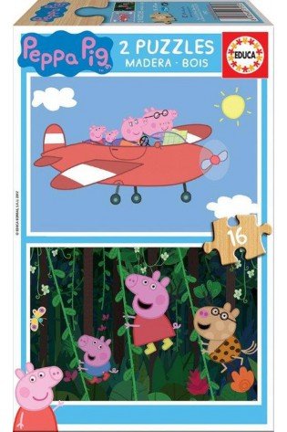 2 dėlionės (puzzle) 2x16 PEPPA PIG 3+