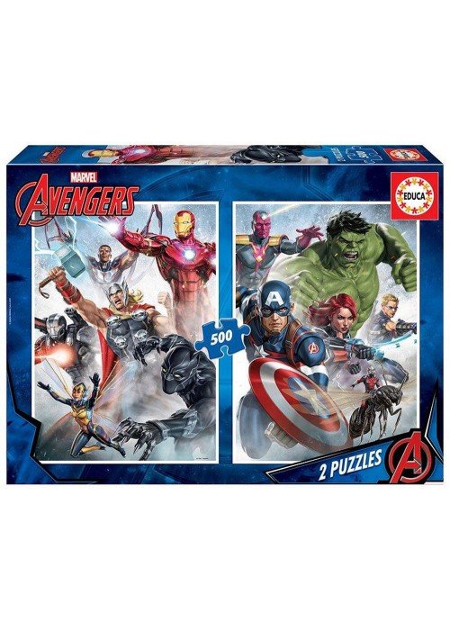 2 dėlionės (puzzle) 2x500 AVENGERS