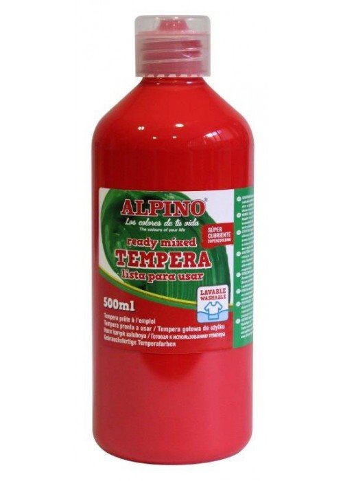 Guašas (tempera) ALPINO 500ml raudonas