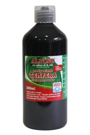 Guašas (tempera) ALPINO 500ml juodas