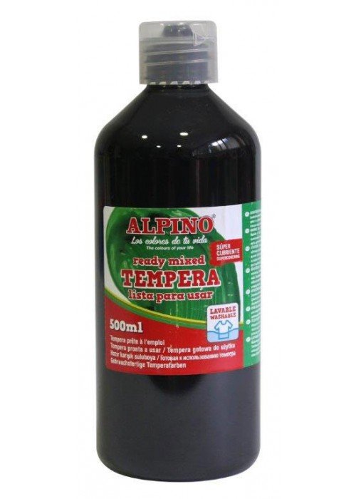 Guašas (tempera) ALPINO 500ml juodas