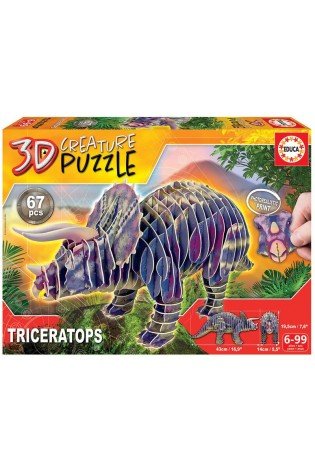 Dėlionė 3D TRICERTOPAS 6-99 metų