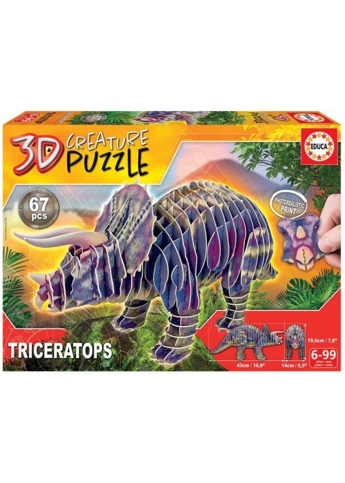 Dėlionė 3D TRICERTOPAS 6-99 metų