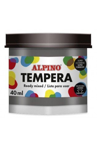 Guašas (tempera) ALPINO 40ml juodas