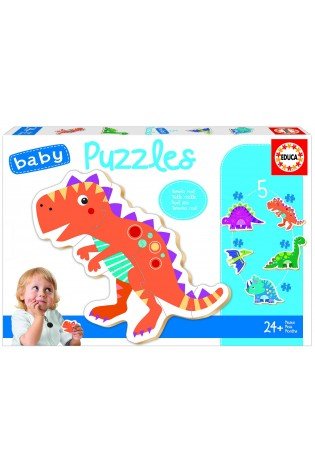 5 dėlionės (puzzle) DINOZAURS 24+