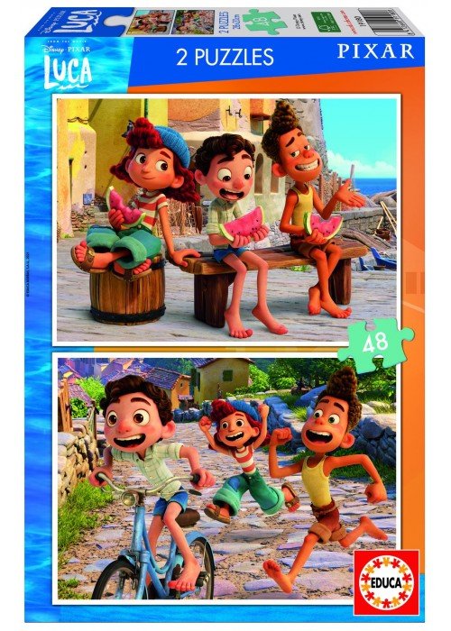 2 dėlionės (puzzle) 2x48 LUCA DISNEY PIXAR 4-6metų
