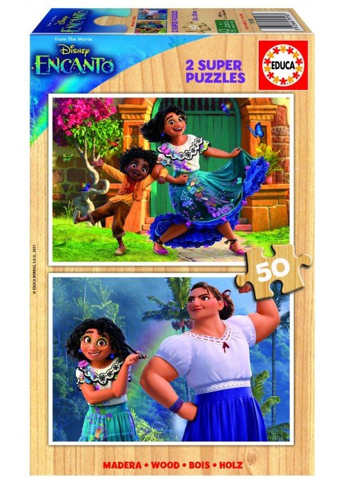 2 dėlionės (puzzle) medinės 2x50 DISNEY ENCANTO 4-6metų