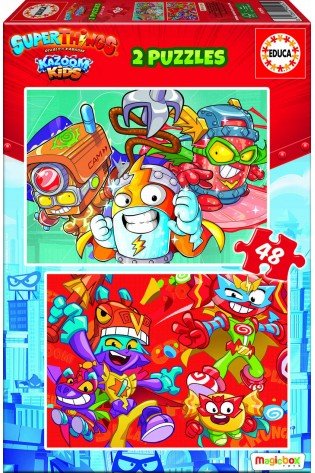 2 dėlionės (puzzle) 2x48 SUPERTHINGS 3-6metų