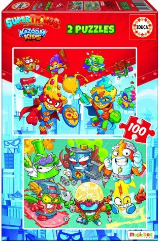 2 dėlionės (puzzle) 2x100 SUPERTHINGS 6-8metų