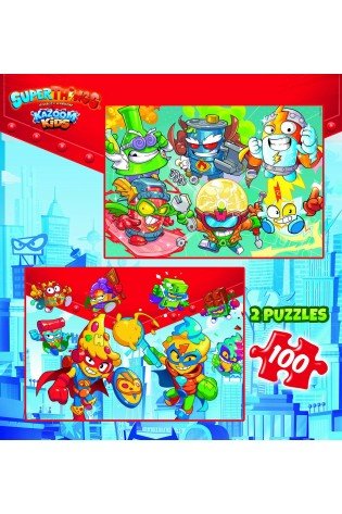 2 dėlionės (puzzle) 2x100 SUPERTHINGS 6-8metų