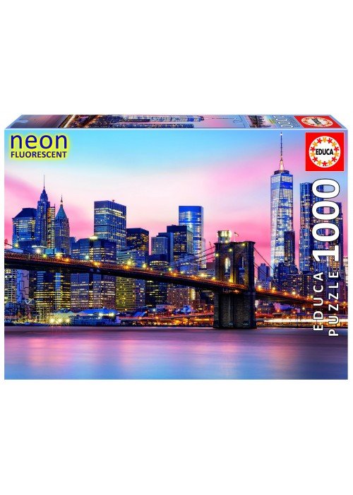 Dėlionė (puzzle) 1000 BROOKLYN BRIDGE NEON 14-99metų