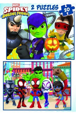 2 dėlionės (puzzle) 2x20 SPIDEY ir AMAZING FRIENDS 3-5metų