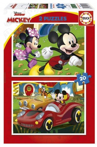 2 dėlionės (puzzle) 2x20 MICKEY MOUSE FUN HOUSE 3-5metų