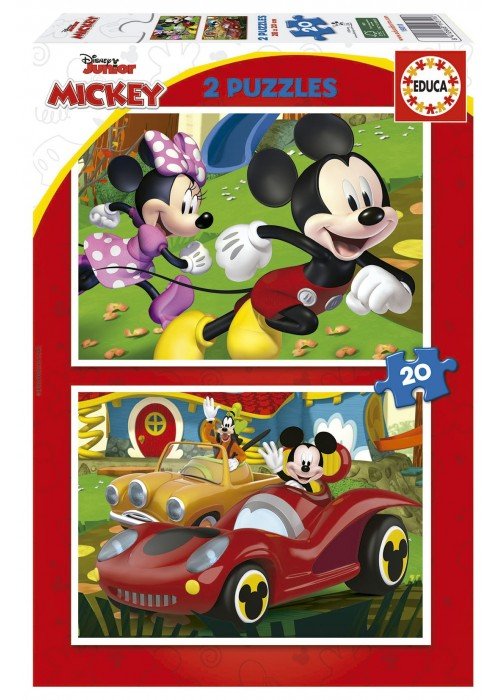 2 dėlionės (puzzle) 2x20 MICKEY MOUSE FUN HOUSE 3-5metų