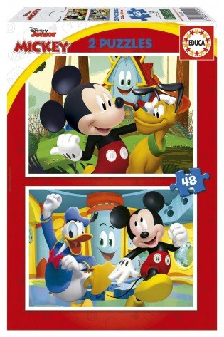 2 dėlionės (puzzle) 2x48 MICKEY MOUSE FUN HOUSE 4-6metų