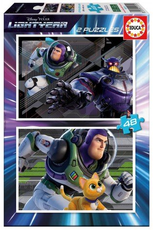 2 dėlionės (puzzle) medinės 2x48 LIGHTYEAR 4-6metų