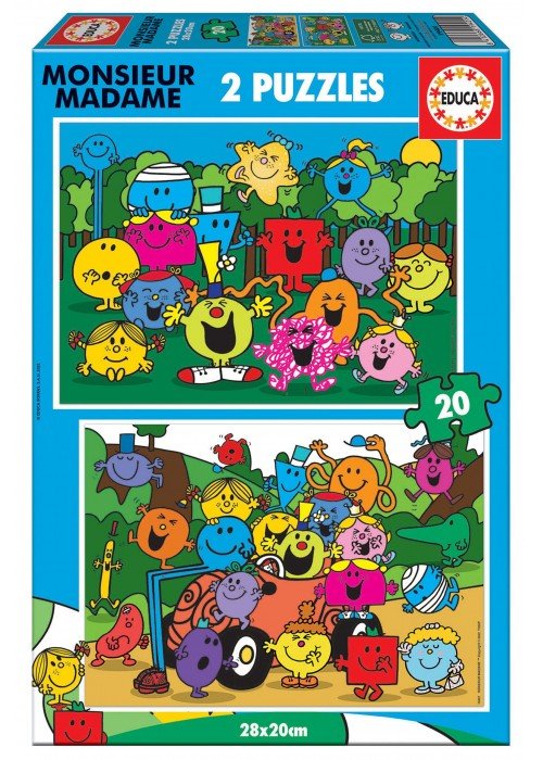 2 dėlionės (puzzle) 2x20 MONSIEUR MADAME 3-5metų