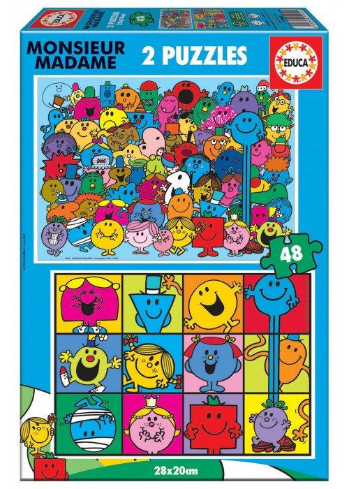 2 dėlionės (puzzle) 2x48 MONSIEUR MADAME 3-6metų