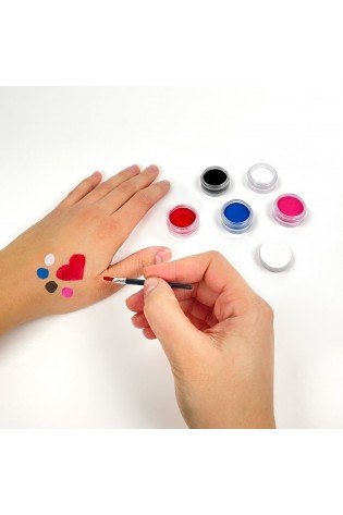 Dažai grimui ALPINO Fiesta AQUA 5sp+ 1 teptukas