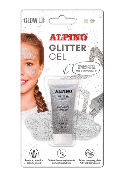Gelis grimui 14ml ALPINO Glitter silver bls