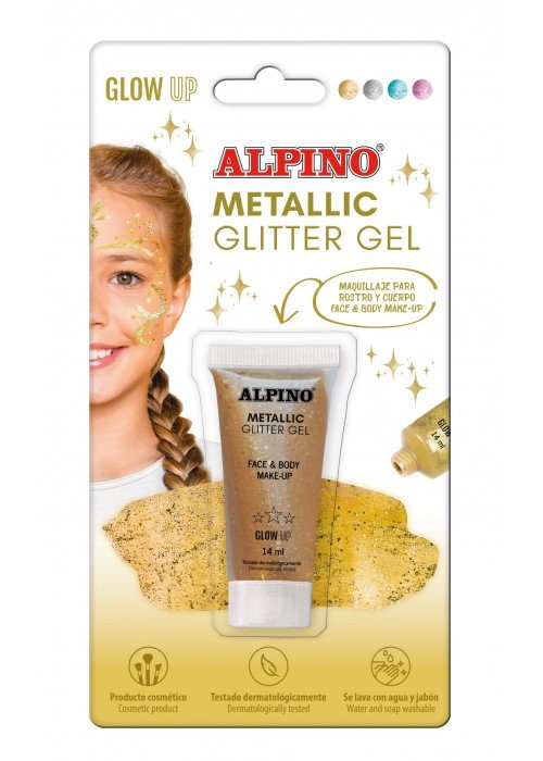 Gelis grimui 14ml ALPINO Glitter gold bls