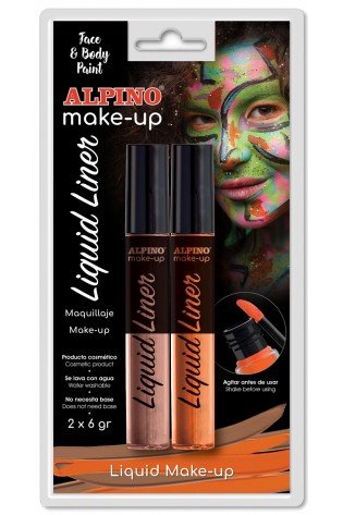 Veido dažai ALPINO Liquid liner oranžiniai+rudi