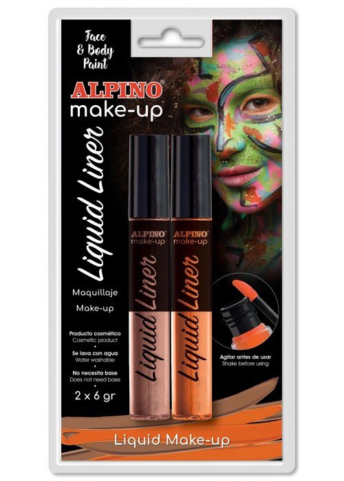 Veido dažai ALPINO Liquid liner oranžiniai+rudi