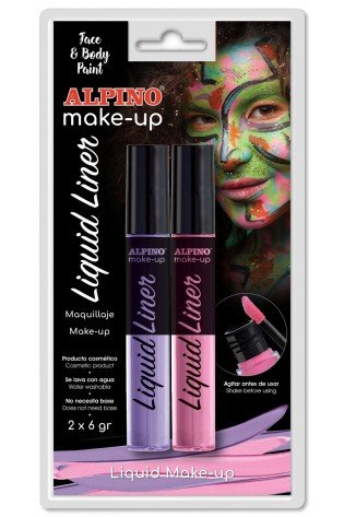 Veido dažai ALPINO Liquid liner rausvi+violetiniai