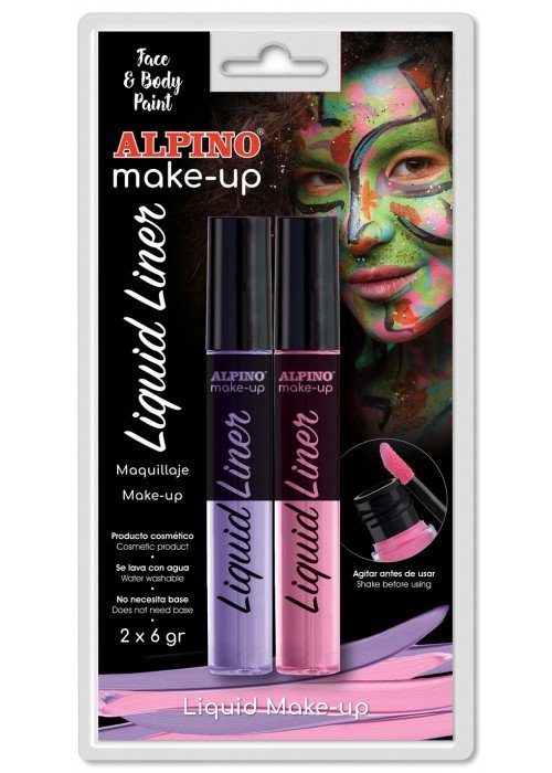 Veido dažai ALPINO Liquid liner rausvi+violetiniai