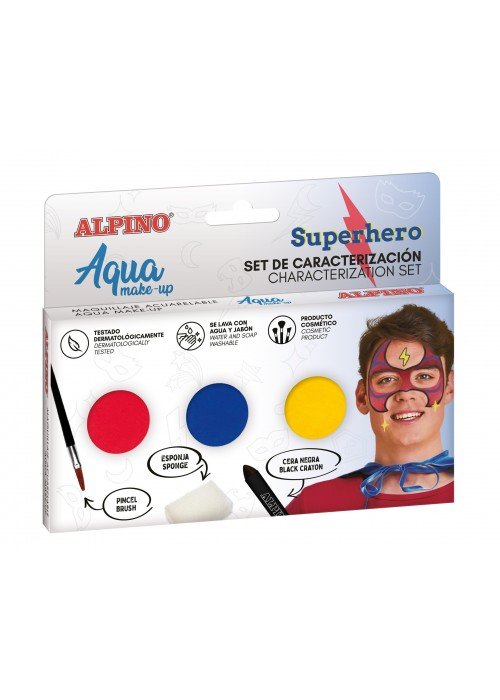 Makiažo rinkinys ALPINO Superhero Aqua make-up 3sp