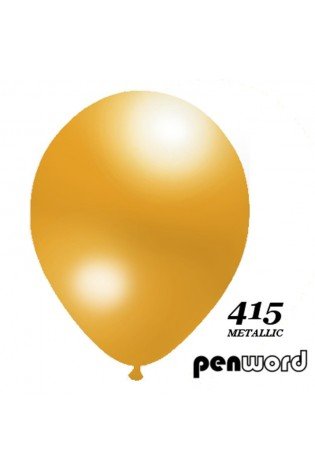 Balionai 12" Metalic Penword 100vnt auksiniai