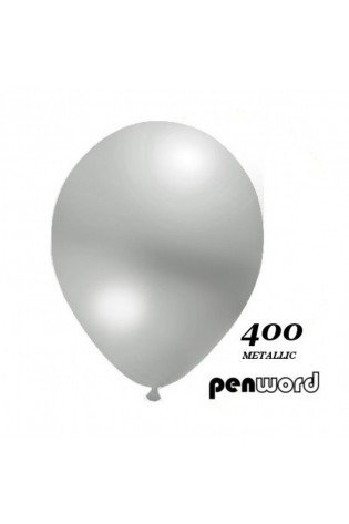 Balionai 12" Metalic Penword 100vnt sidabriniai