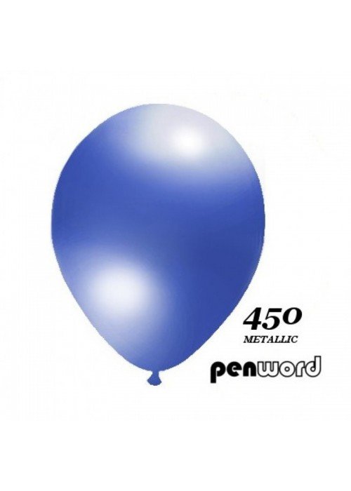 Balionai 12" Metalic Penword 100vnt mėlyni