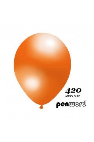 Balionai 12" Metalic Penword 100vnt oranžiniai