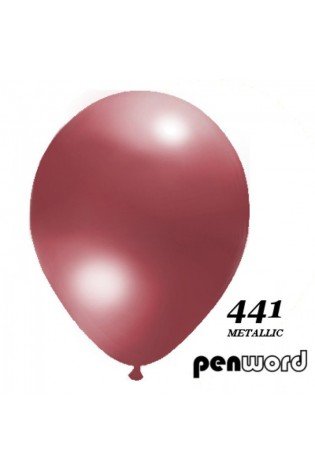 Balionai 12" Metalic Penword 100vnt bordo