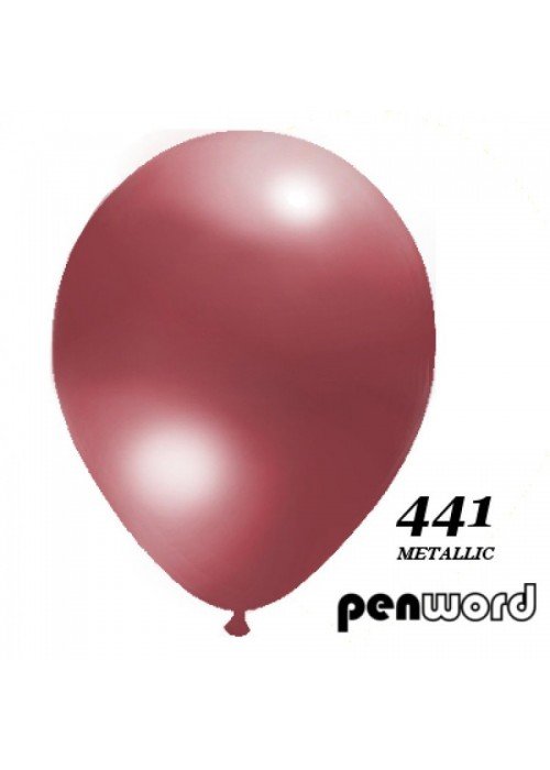 Balionai 12" Metalic Penword 100vnt bordo