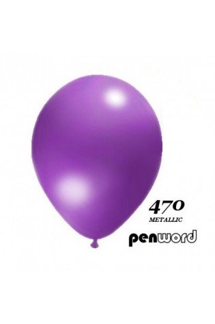 Balionai 12" Metalic Penword 100vnt violetiniai
