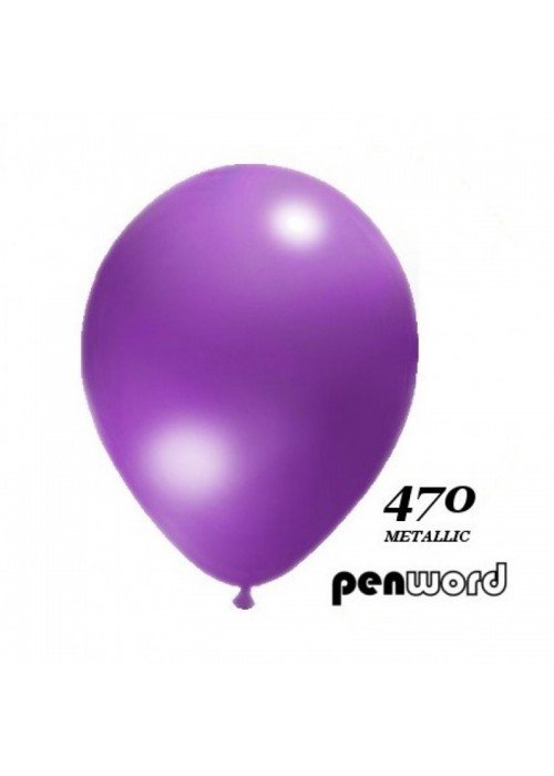 Balionai 12" Metalic Penword 100vnt violetiniai