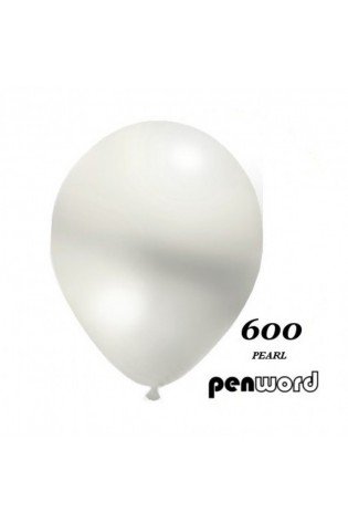 Balionai 12" Metalic Penword 100vnt balti