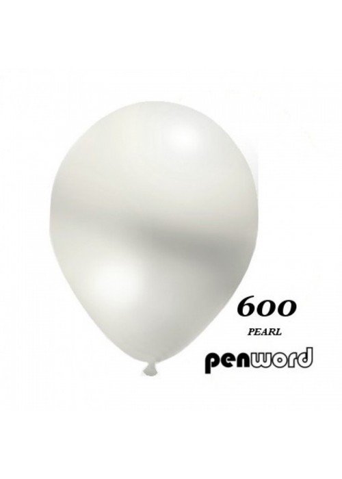 Balionai 12" Metalic Penword 100vnt balti