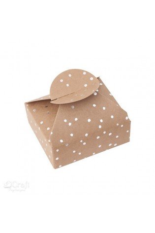 Dėžutės su sidabriniais taškeliais 6x7,5x2,5cm 4vnt