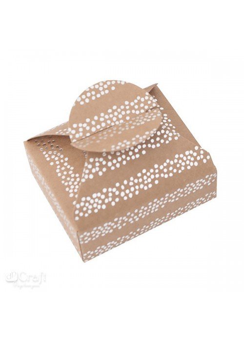 Dėžutės su sidabrinėmis juostelėmis 6x7,5x2,5cm 4vnt