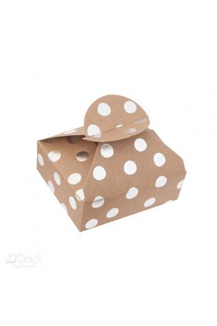 Dėžutės su sidabriniais taškais 6x7,5x2,5cm 4vnt