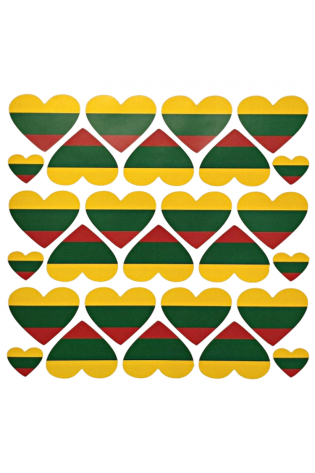 Lipdukai Lietuvos vėliava (širdelė)