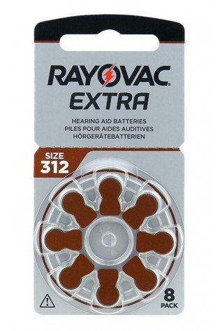 Elementai klausos aparatams RAYOVAC Extra, 312PR41, 8vnt