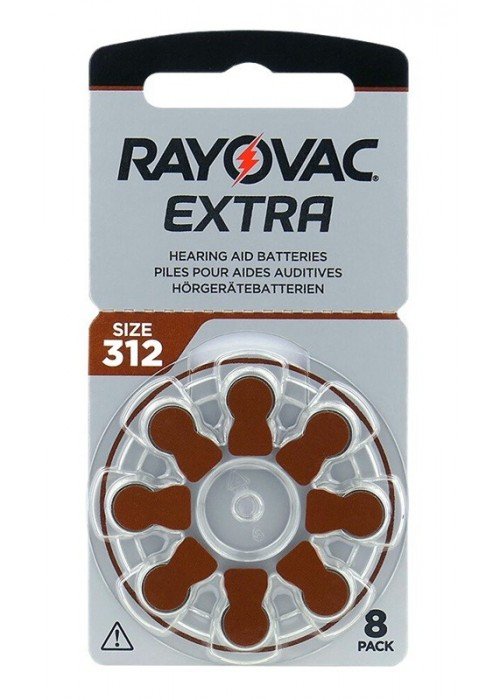 Elementai klausos aparatams RAYOVAC Extra, 312PR41, 8vnt
